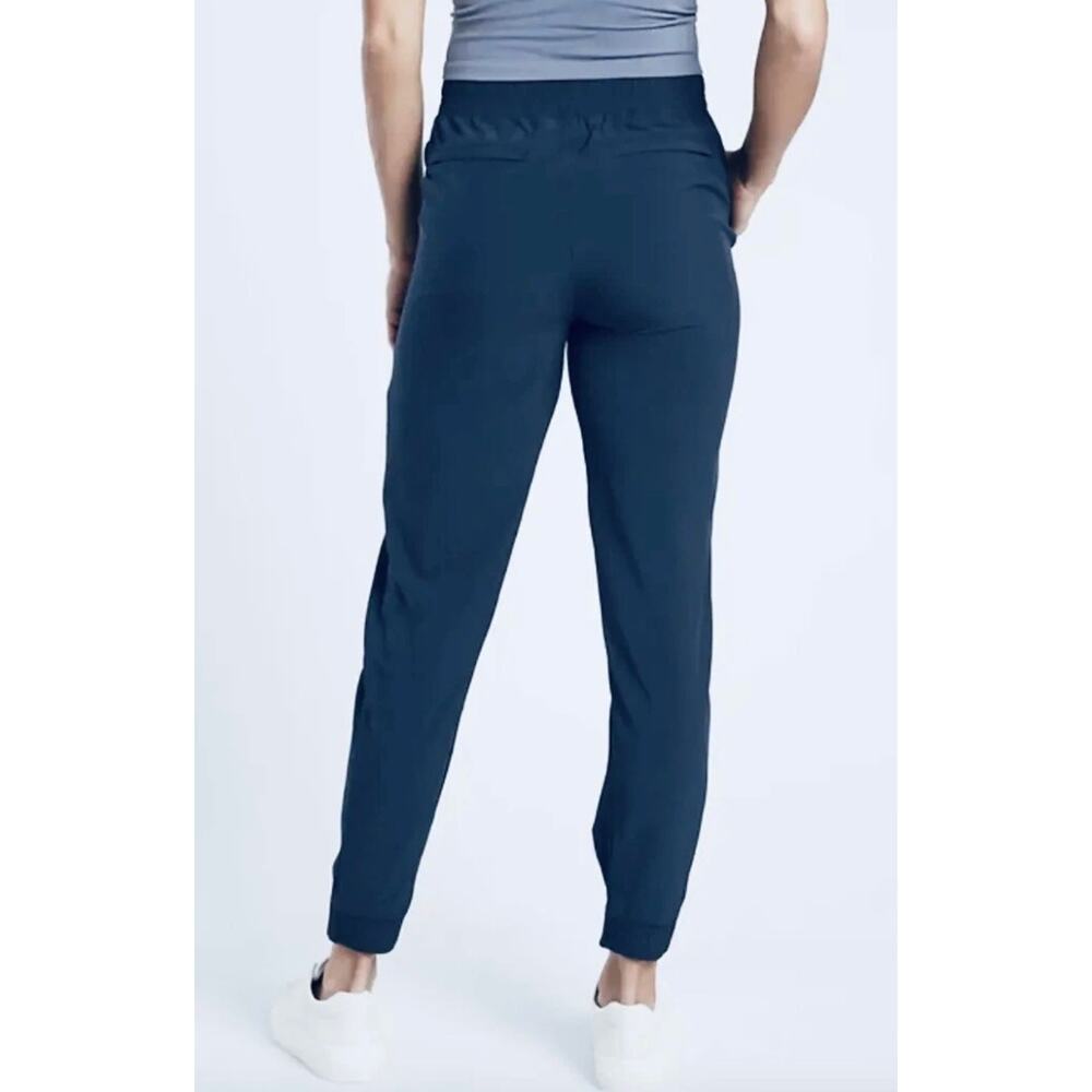 Athleta Brooklyn Jogger Pants Women’s 10 Navy Blue Stretch Travel Athleisure - Picture 2 of 10